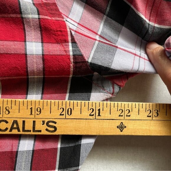 Nudie Jeans plaid short sleeve button down shirt Sz L - Picture 6 of 7